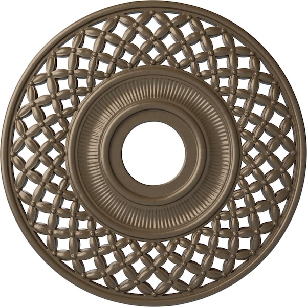Ekena Millwork Robin Ceiling Medallion (Fits Canopies up to 6 1/4"), 22 1/4"OD x 4 3/4"ID x 1 1/4"P, Warm Silver CM22RBWSS - main